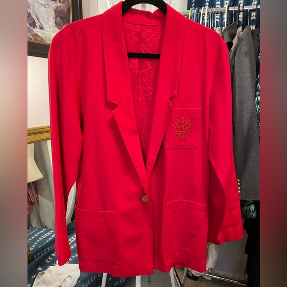 barrie stephens Jackets & Blazers - Vtg BARRIE STEPHENS blazer car coat smoking jacket size M/L